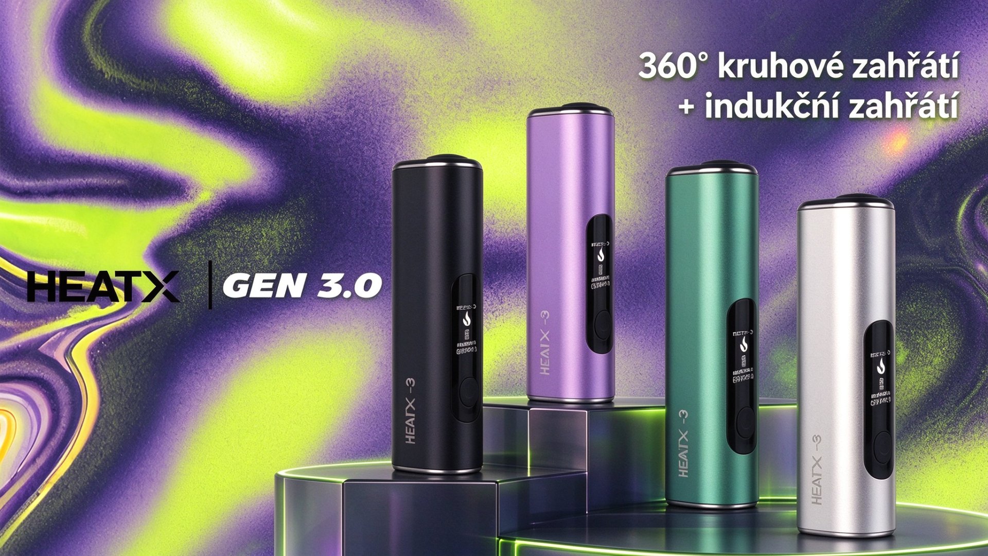HEATX-3 — 360° kruhové zahřátí a čtyři barvy