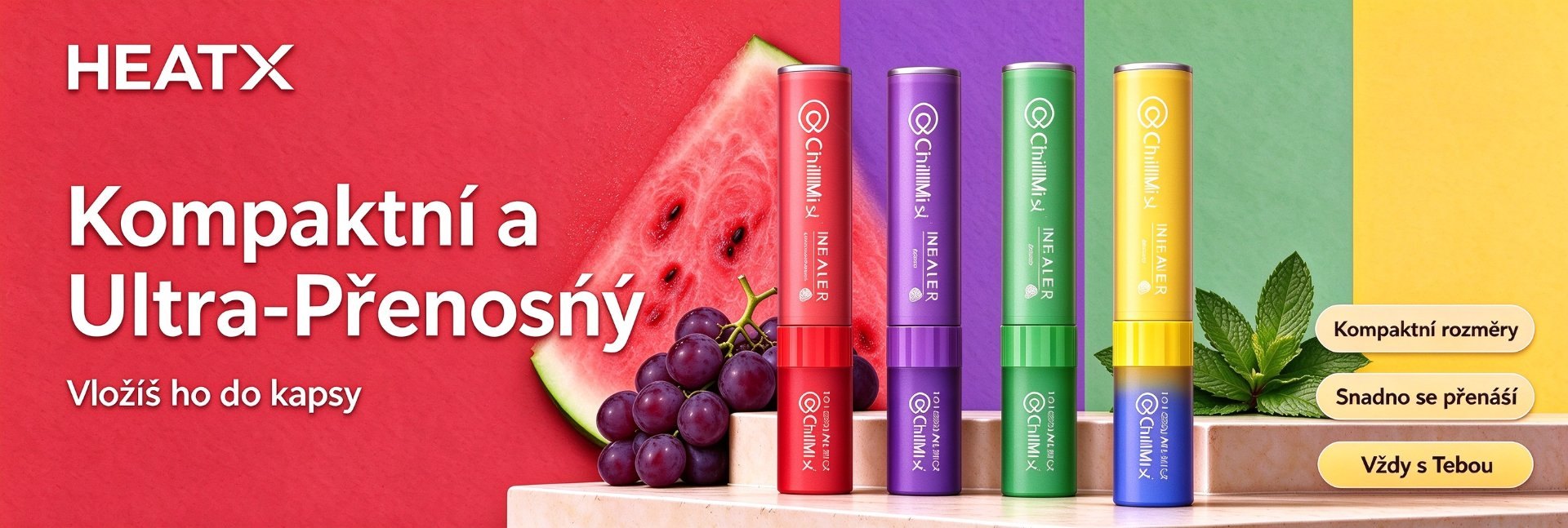 Nosní inhalátor — kompaktní a ultra-přenosný